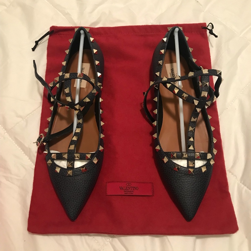 Valentino rockstud flats size 41